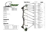 Bear Archery - 2008 Compound Bow Specs