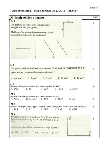 Multiple choice opgaver