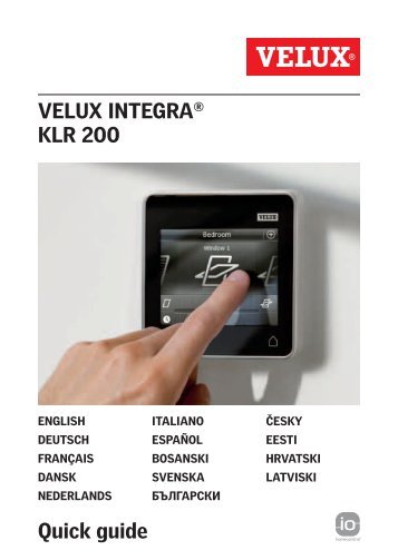 Quick guide VELUX INTEGRAÂ® KLR 200