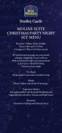 Studley Castle MOLINE SUITE CHRISTMAS PARTY NIGHT SET ...