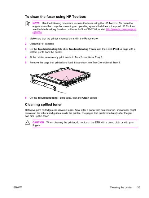 HP Color LaserJet 2600n Service Manual - ENWW - Market Point