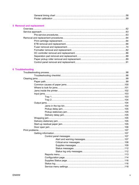 HP Color LaserJet 2600n Service Manual - ENWW - Market Point