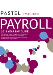 Pastel Evolution Payroll & HR Tax Year End Guide (2012)