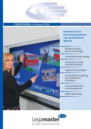 PROFESSIONAL e-Screen FLEX systemen - Legamaster