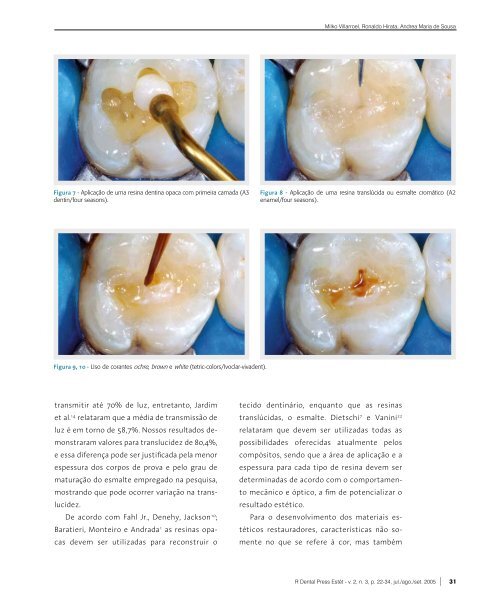 Avaliação comparativa da translucidez do esmalte dentário e de ...