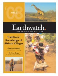 Traditional Knowledge of African Villages - Earthwatch Institute