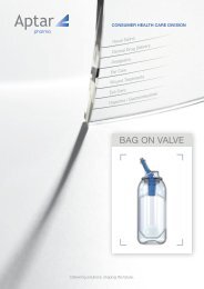 Bag on valve - Aptar