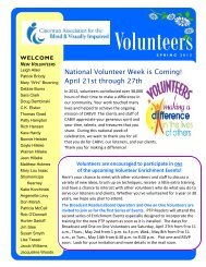 Volunteer Newsletter - Spring 2013