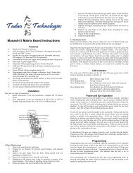 Musashi 5 Matrix Board Instructions - Tadao Technologies