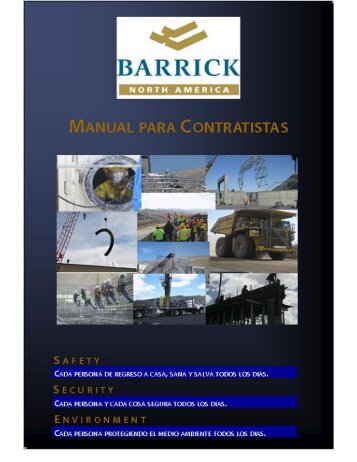 Contractor Control Handbook - Barrick Gold Corporation