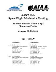 AAS/AIAA Space Flight Mechanics Meeting PROGRAM