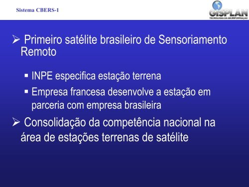 Sistema de Processamento de Imagens CBERS - INPE/OBT/DGI