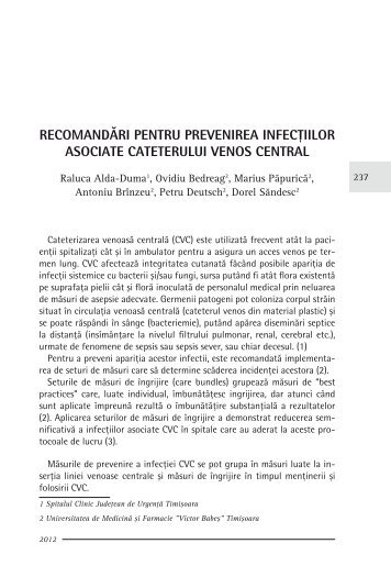 Prevenirea infectiilor cvc.pdf - ati | anestezie terapie intensiva
