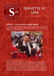 Les derniÃ¨res annÃ©es Weiller - Super Servette