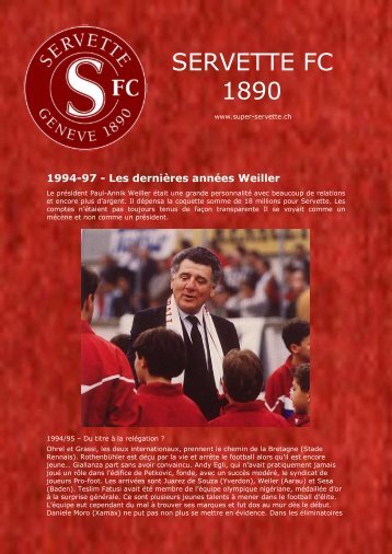 Les derniÃ¨res annÃ©es Weiller - Super Servette