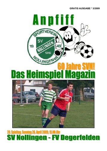 GRATIS AUSGABE * 3/2009 - Sportverein Nollingen 1949 eV