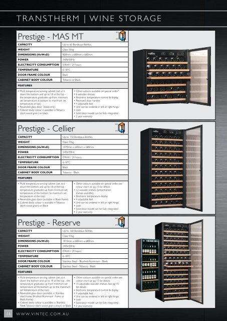 Wineâ¦ It's all our customers ever do. - Vintec and Transtherm