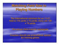 Matching Field Size to Playing Numbers Matching Field Size to ...