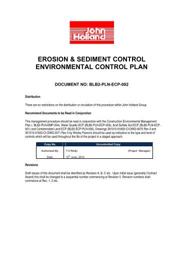 ECP-002 Erosion and Sediment Control - Sydney Ports