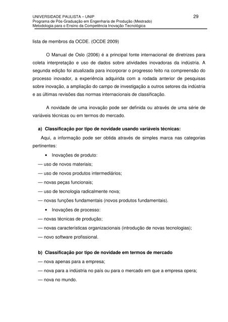 Metodologia para o Ensino da CompetÃªncia InovaÃ§Ã£o ... - Unip