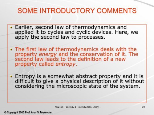 ME2121 – Engineering Thermodynamics