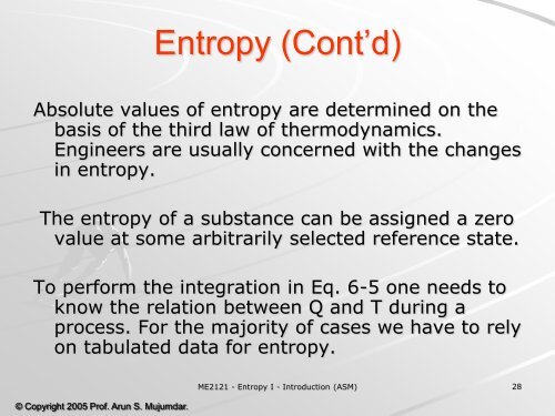 ME2121 – Engineering Thermodynamics