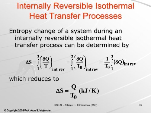 ME2121 – Engineering Thermodynamics