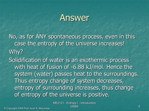 ME2121 – Engineering Thermodynamics