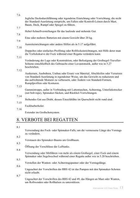 international class rules - J22 Klassenvereinigung Deutschland