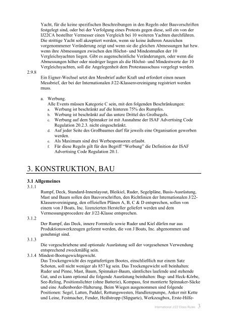 international class rules - J22 Klassenvereinigung Deutschland