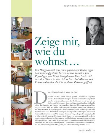 Ein Designersessel, eine selbst gezimmerte Küche ... - Uwe Linke