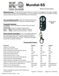 Specification Sheet - OmegaRep.com