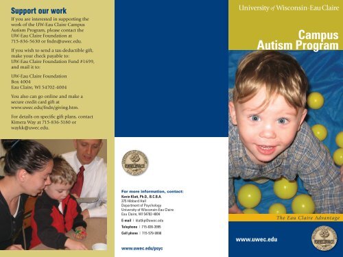 Your child, our mission - University of Wisconsin-Eau Claire