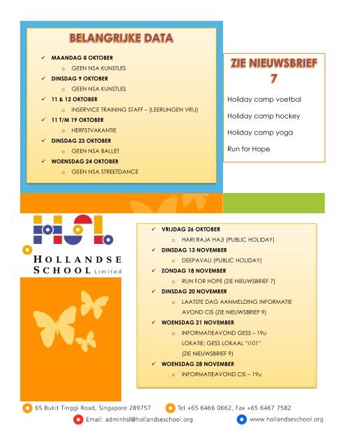 Nieuwsbrief nummer 09 - 5 Oktober 2012 - Hollandse School ...