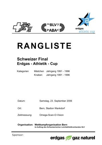 RANGLISTE - LAR TÃ¤gerwilen