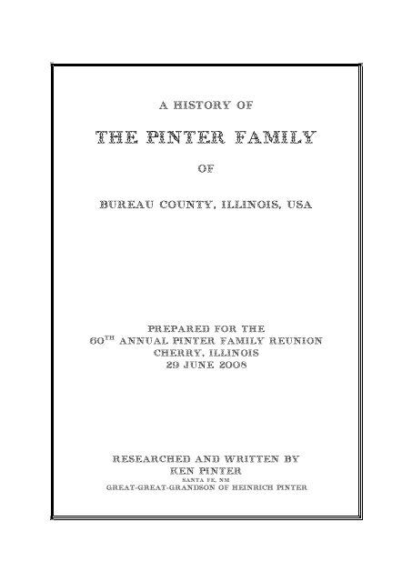 The Pinter Family - New Page 1