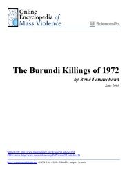 The Burundi Killings of 1972 - Montreal Institute of Genocide and ...