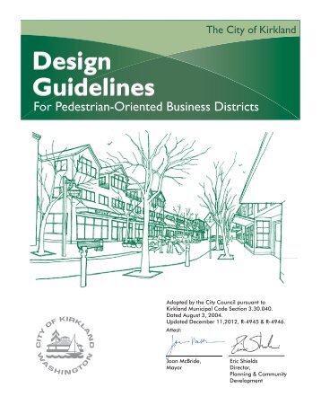 Design Guidelines: Pedestrian-Oriented Business ... - City of Kirkland