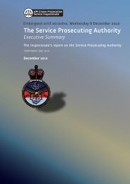 The Service Prosecuting Authority Executive Summary ... - HMCPSI