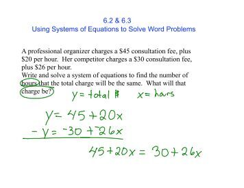 how to solve word problems using equations