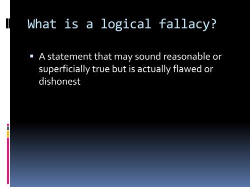 Logical Fallacies