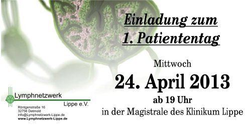 Flyer Patiententag 2013 - Klinikum Lippe