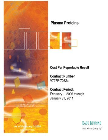 Government Plasma Protein CPRR 12007 - US Department of ...