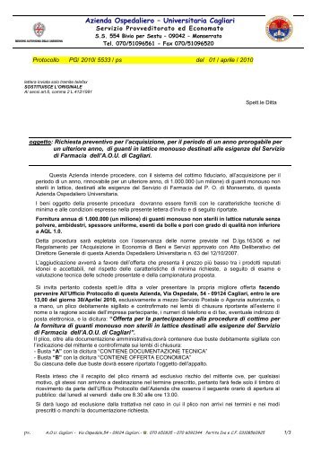 Lettera di invito [file.pdf] - AouCagliari