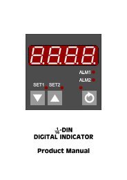 -DIN DIGITAL INDICATOR Product Manual - Instrumentation Central