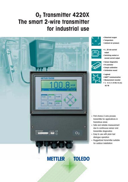 O2 Transmitter 4220X The smart 2-wire transmitter ... - Mettler-Toledo