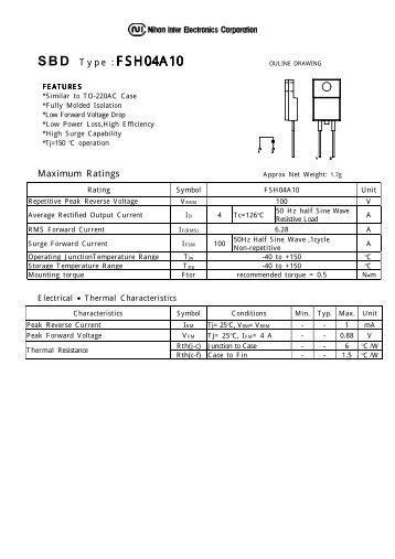 SBD Type : FSH04A10 - Datasheets