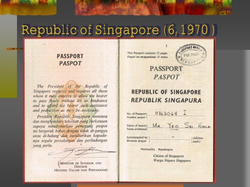 The Singapore Passport - Passport-Collector.com