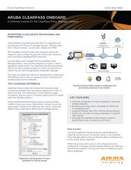 ARUBA CLEARPASS ONBOARD - Kinetic Solutions