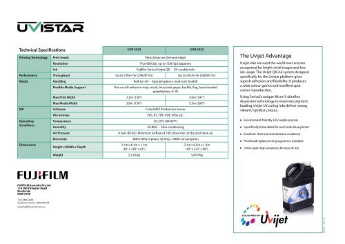 Product Brochure - FUJIFILM Australia